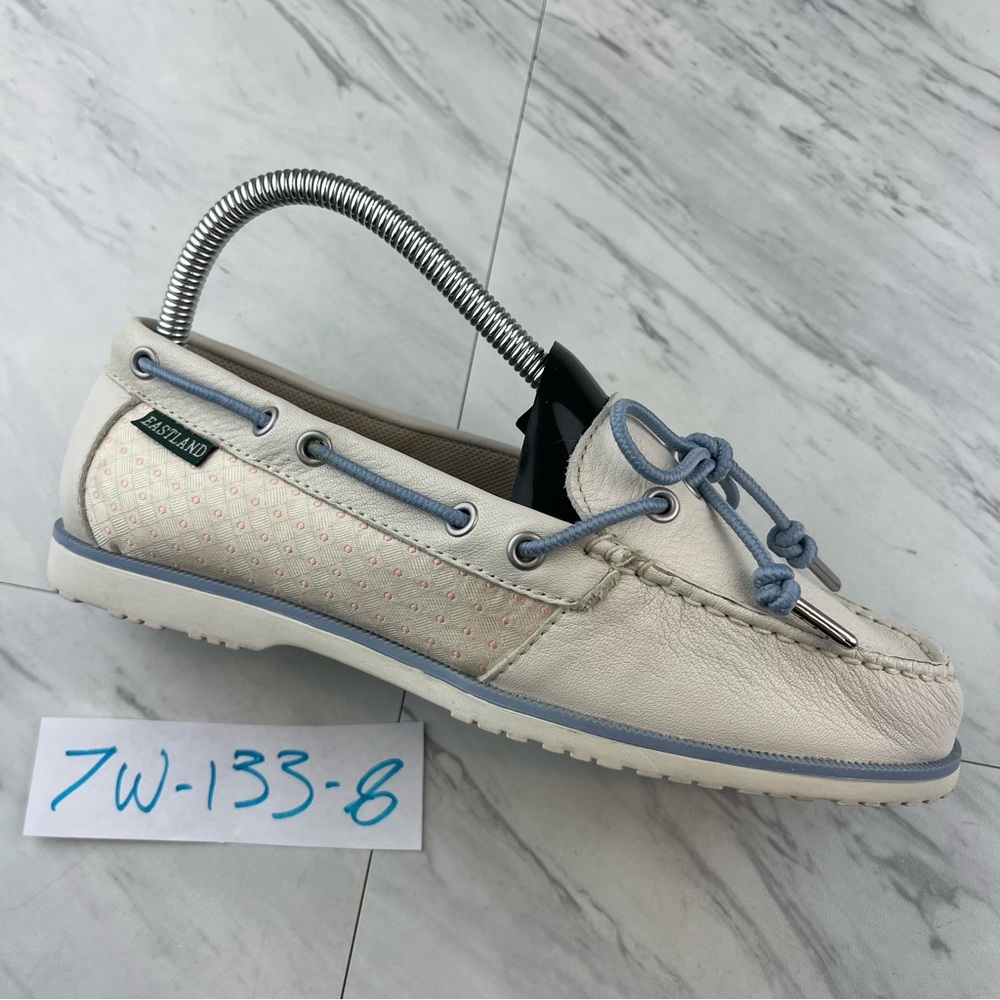 -Eastland Summerfield Women's Size US 7 W Leather Boat Shoe Moc Memory Foam